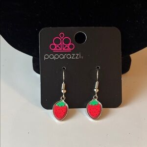 Paparazzi Red and Green Strawberry Earrings